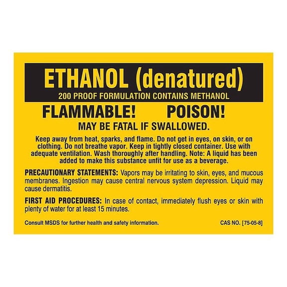 chemical label, brady, 7258qls, 3-1/2"hx5"w
