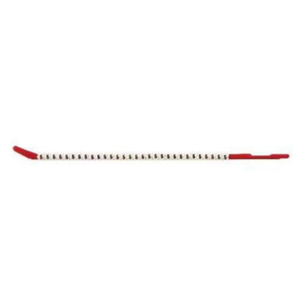 Clip Sleeve Wire Markers, 3 in x 8 1/2 in, "5", Black on White