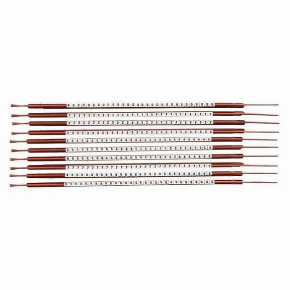 Brady Clip Sleeve Wire Mrkrs,0-9,Blk/Wht,PK10 SCNC-03