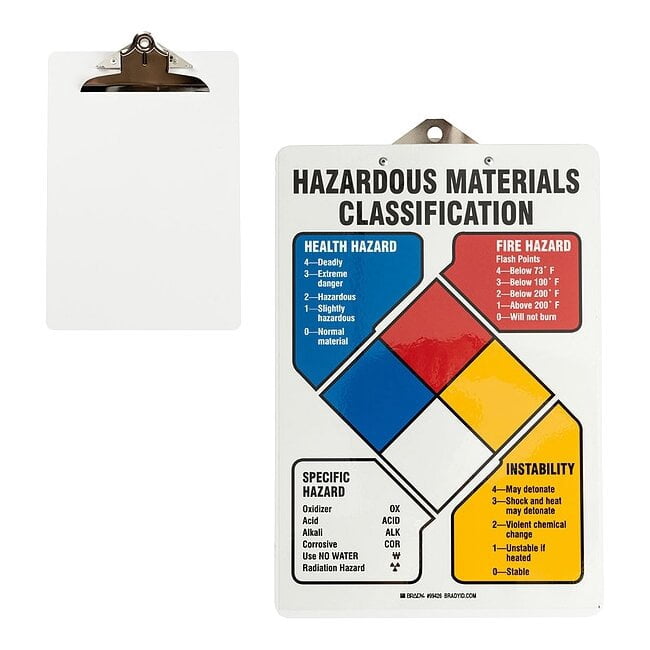 Brady Clipboard, 13" Height, 9" Width, Rectangle 99426