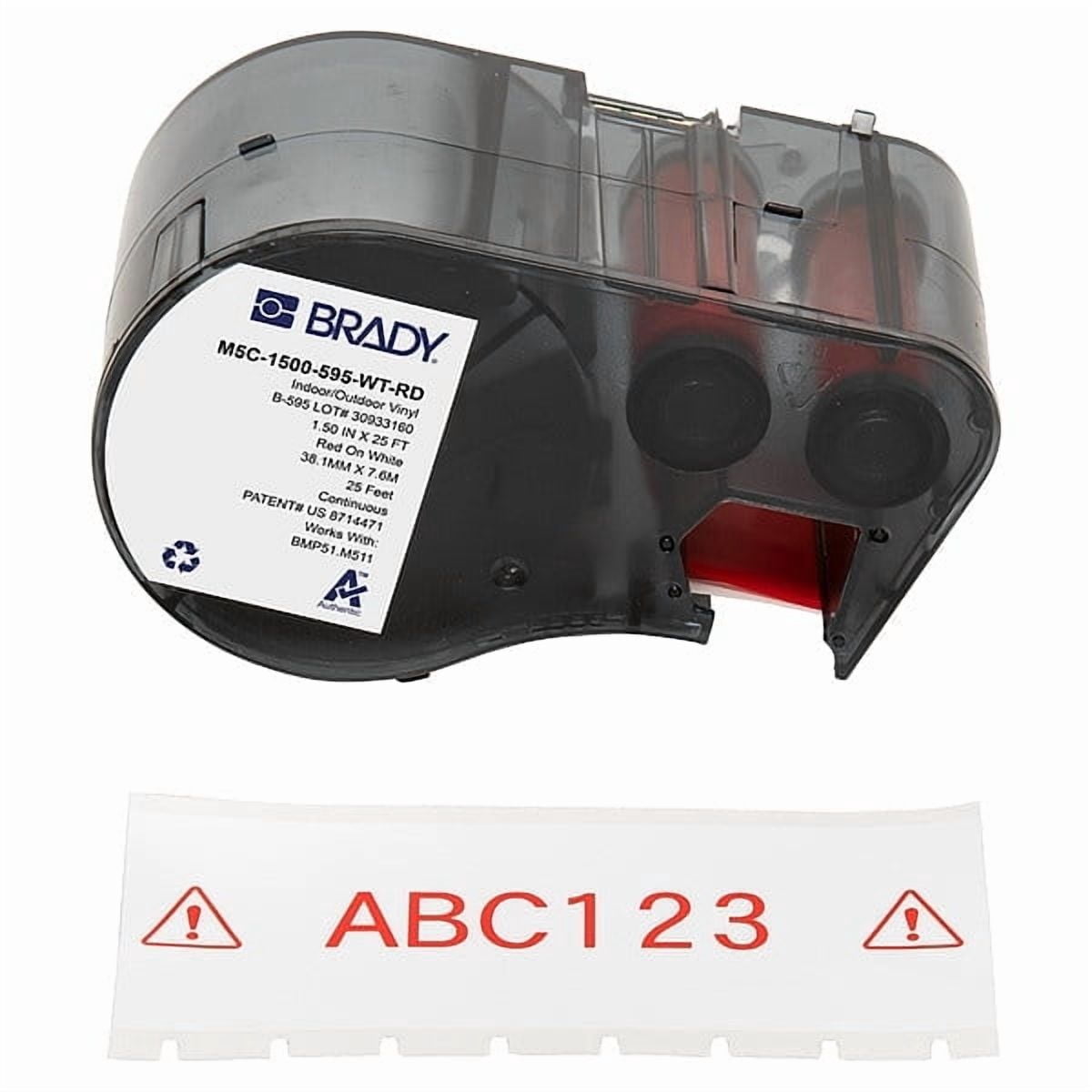 Brady Label/RibbonCartridge,White,1-1/2inW M5C-1500-595-WT-RD - Walmart.com