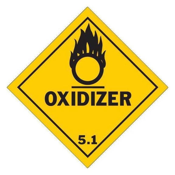 Brady Hazardous Warning Label,4inHx4inW,Vinyl, 121071 121071