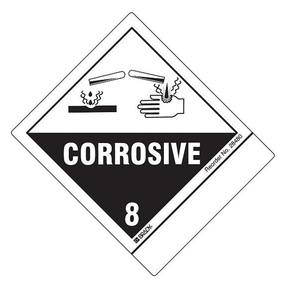 Brady DOT Container Label,4" Label W,PK100 28480LS