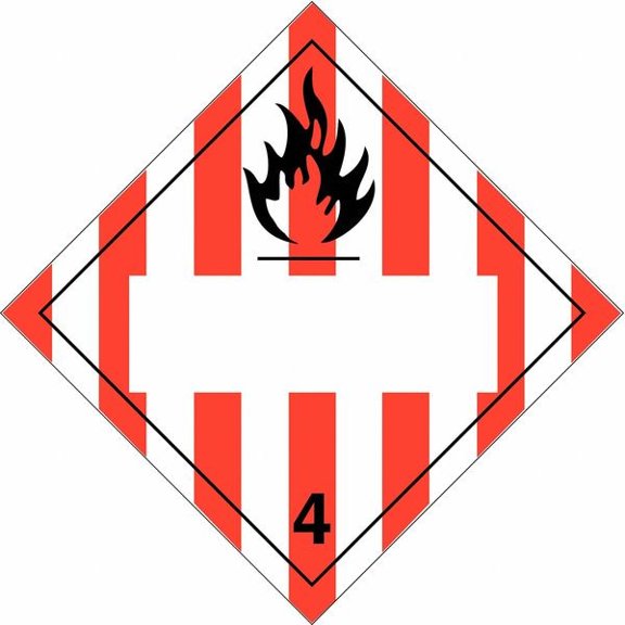 Brady DOT Container Placard,10-3/4" Label W 60380