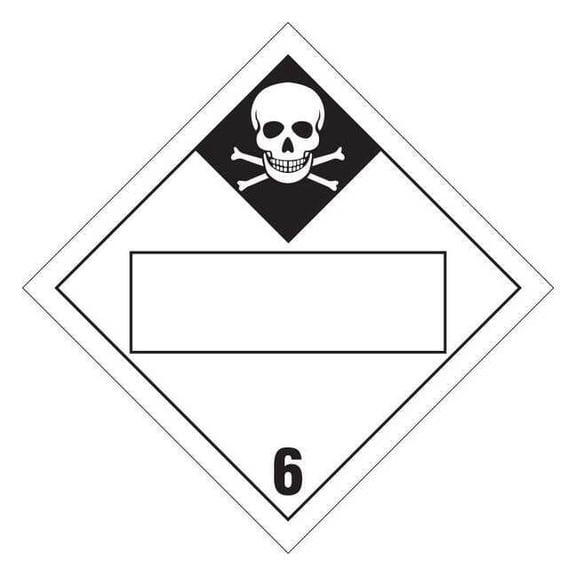 Brady DOT Container Placard,10-3/4" Label W 60402