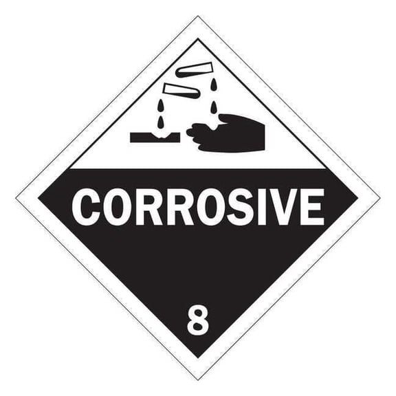 Brady DOT Container Placard,10-3/4" Label W 63433