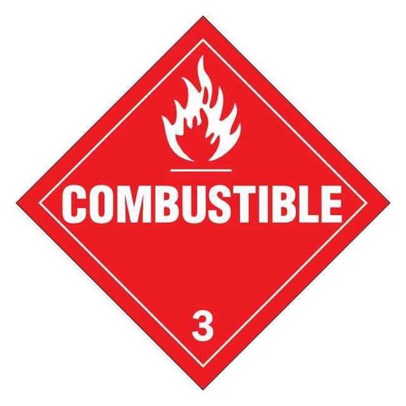 Brady DOT Container Placard,10-3/4" Label W 63444