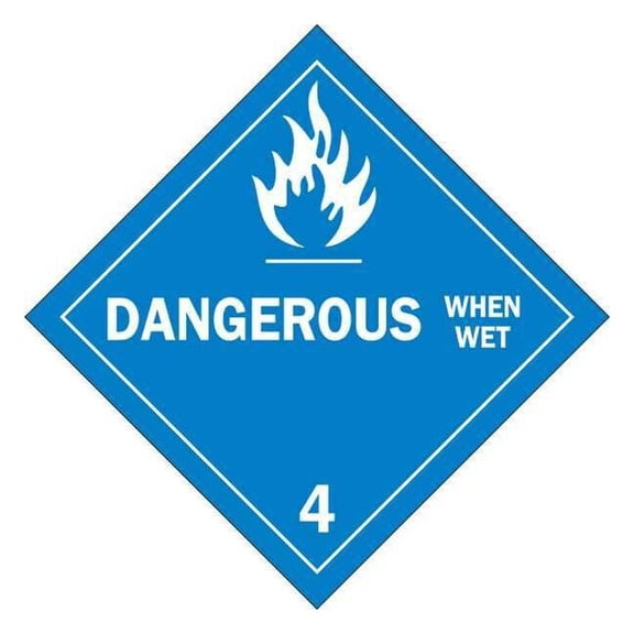 Brady DOT Container Placard,10-3/4" Label W 63448