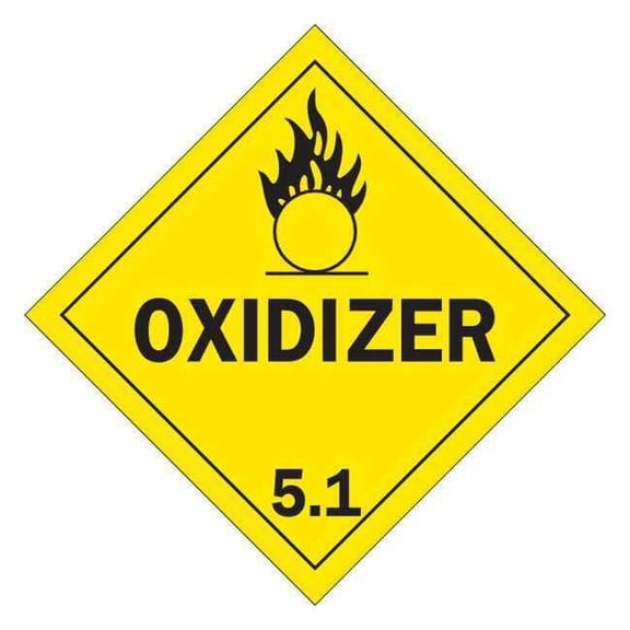 Brady DOT Container Placard,10-3/4" Label W 63449