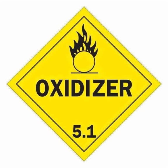 Brady DOT Container Placard,10-3/4" Label W 63449