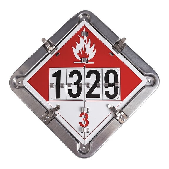 Brady DOT Container Placard, 10-3/4" H, 10-3/4" W, 63214 63214