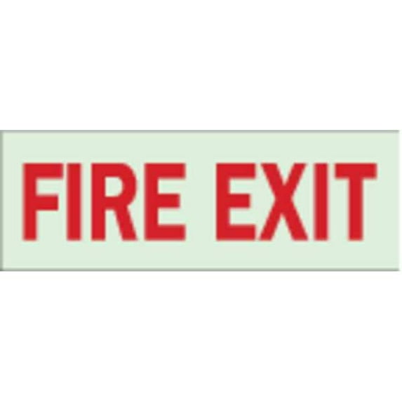 Brady Fire Exit Sign,3-1/2X10",R/GRN,ENG 80225