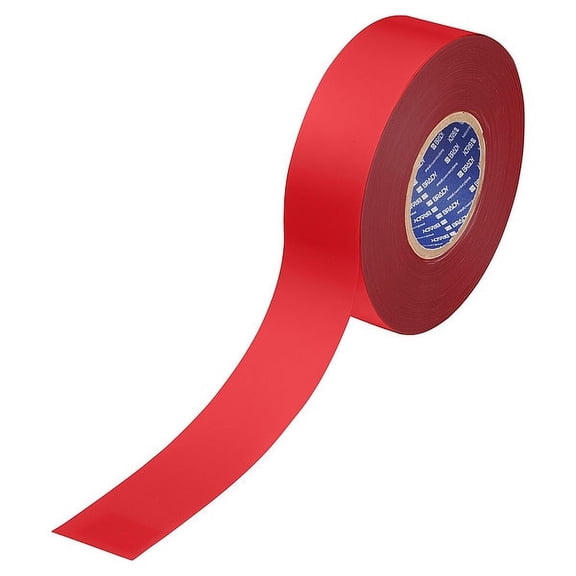 Brady Floor Marking Tape,Red,2"W,100ft 177020