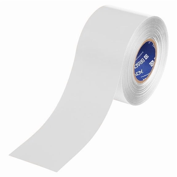 Brady Floor Marking Tape,White,4"W,100ft 177027