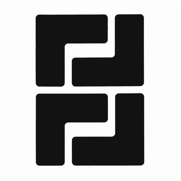 Brady Floor Tape,Black,2 inx5 in,L,PK20 104434