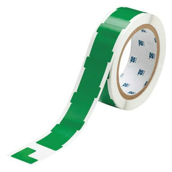 Brady Floor Tape,Green,1 inx1 in,L,PK750 121416