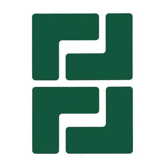 Brady Floor Tape,Green,2 inx5 in,L,PK20 104431