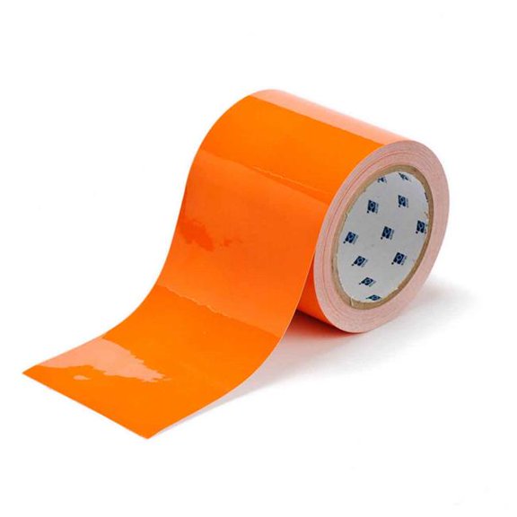 Brady Floor Tape,Orange,3 inx100 ft,Roll 104346