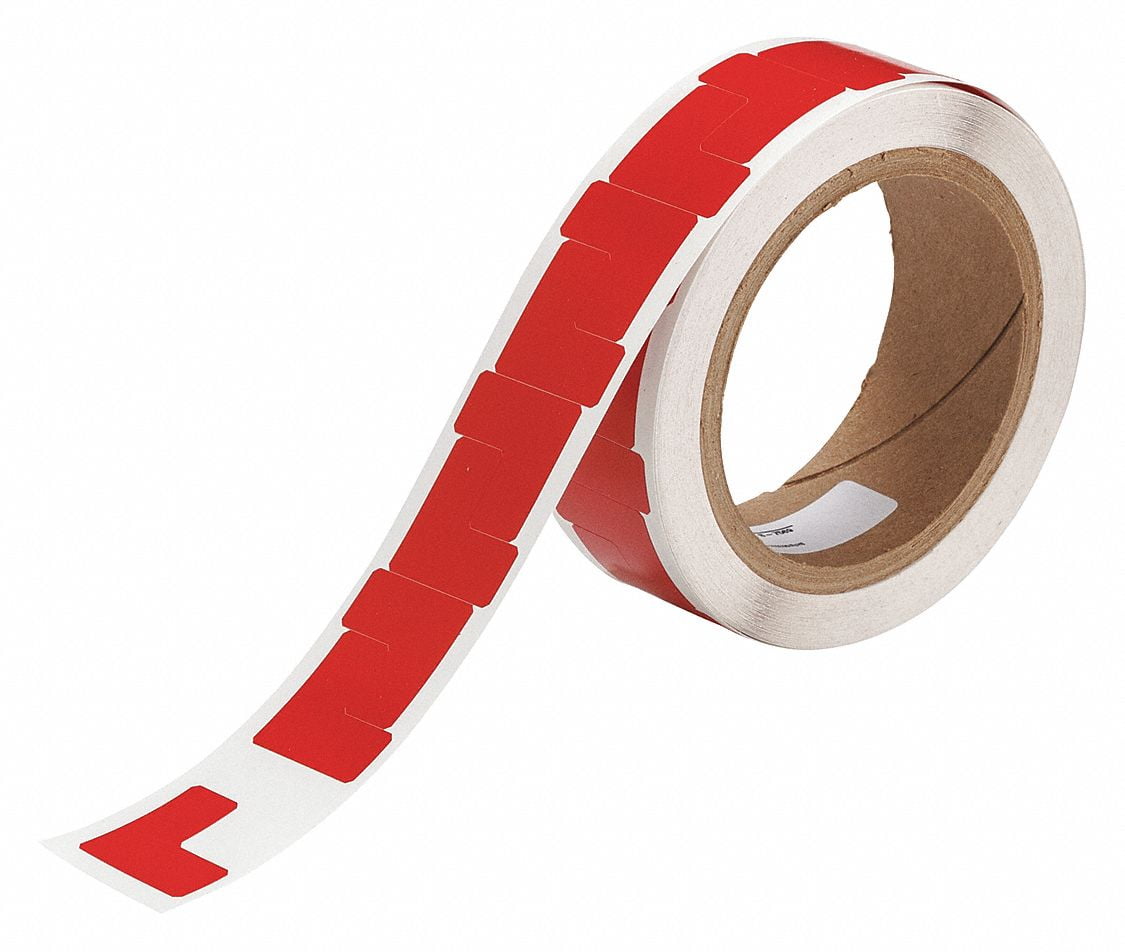 Brady Floor Tape,Red,1 inx1 in,L,PK750 121413