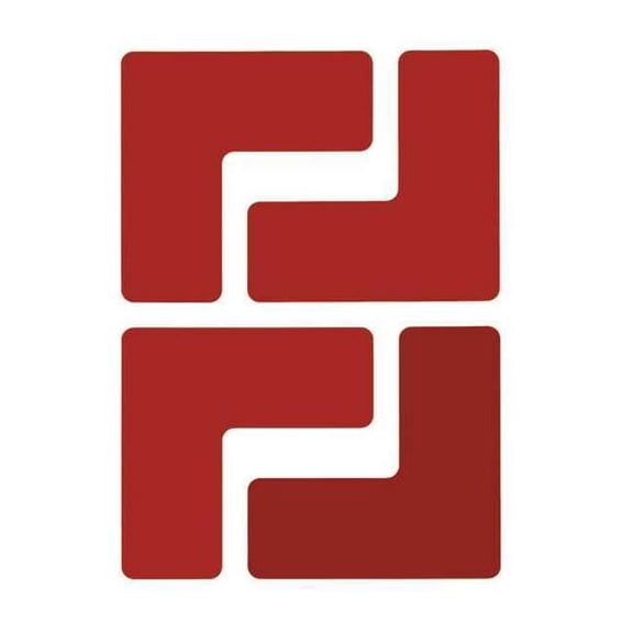 Brady Floor Tape,Red,2 inx5 in,L,PK20 104430