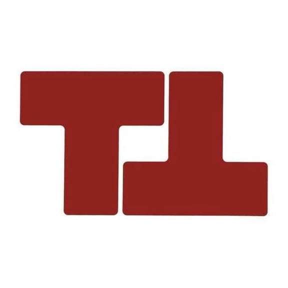 Brady Floor Tape,Red,3 inx8 in,T,PK20 104448