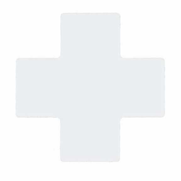 Brady Floor Tape,White,4 inx10 in,Cross,PK20 104483