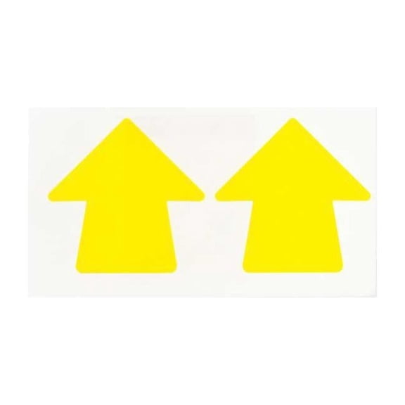 Brady Floor Tape,Yellow,2 inx2 in,Arrow,PK100 121046