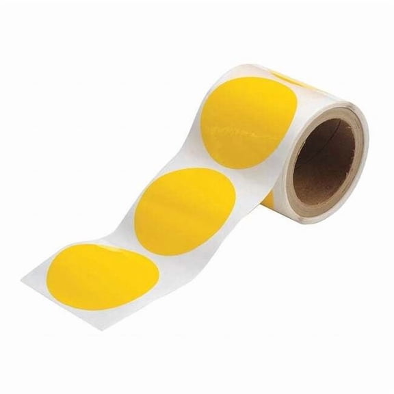 Brady Floor Tape,Yellow,3.5 in,Circle,PK350 104403