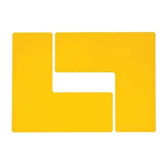 Brady Floor Tape,Yellow,4 inx10 in,L,PK20 104457