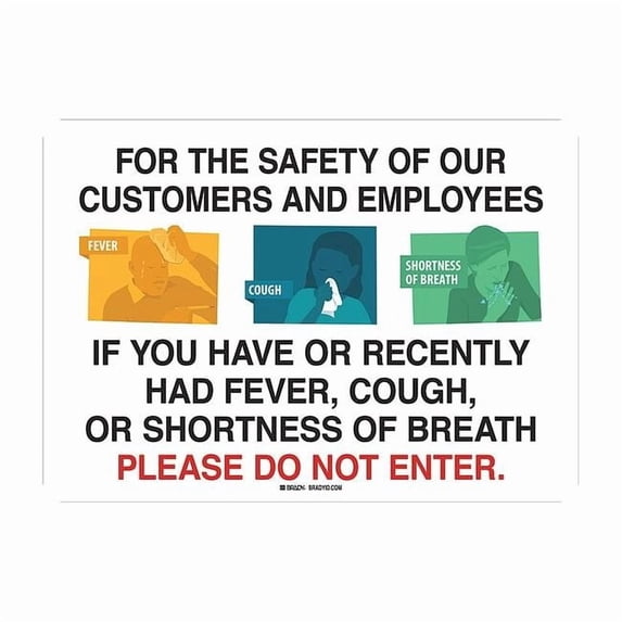 Brady For The Safety Of Our Customers Sign, 170178 170178