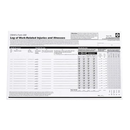 OSHA Forms, English OR300E