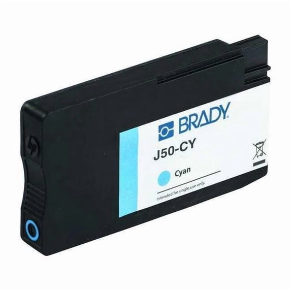 Brady Ink Cartridge, Cyan, J5000 Series J50-CY