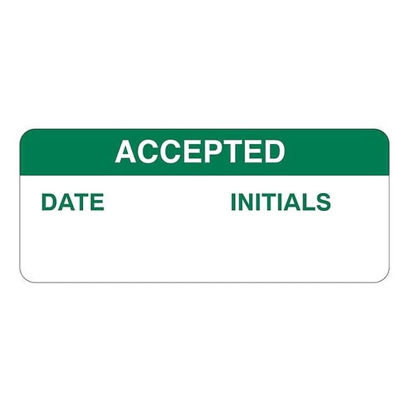 Brady Inspction Lbl, 5/8inHx1-1/2inW, Poly, PK364, 82586 82586