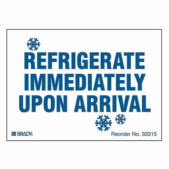 Refrigerate Immediately Upon Arrival Shipping Labels, Paper, Blue, Pk100 33315LS