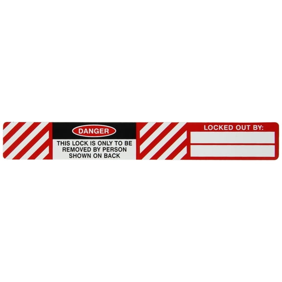 Brady LID-3 Prinzing Lockout Labels 25/Package (25 Labels per Package) J101