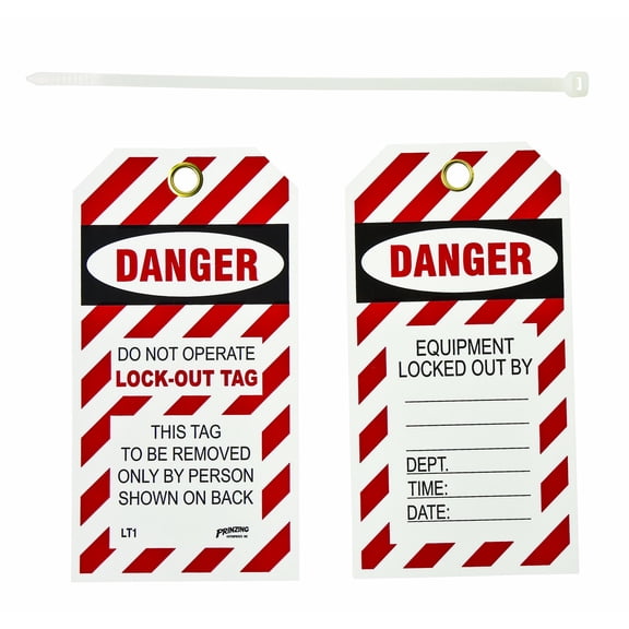 Brady LT10 Prinzing Lockout Tags (10 Pack) CA1