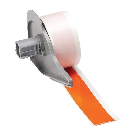 Brady Continuous Label Stock, Orange, Gloss, 1 in W M7C-1000-595-OR