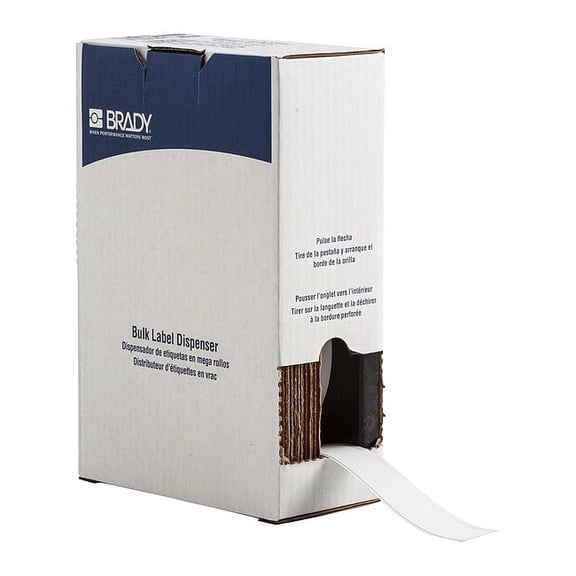 Brady Label,1 in W,Outdoor,White BM7C-1000-584-WT