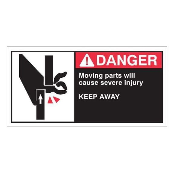 Brady Warning Label,2-1/2inHx5inW,HP Poly.,PK5, 96170 96170