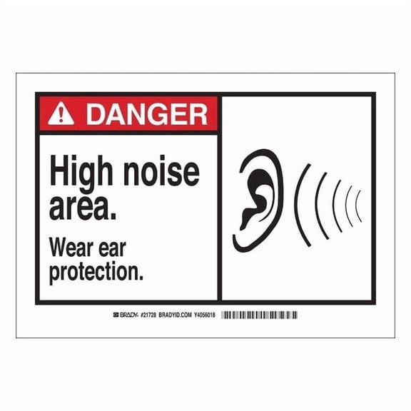 Brady Safety Sign Label,3-1/2 x 5,Self-Adhes., 83901 83901