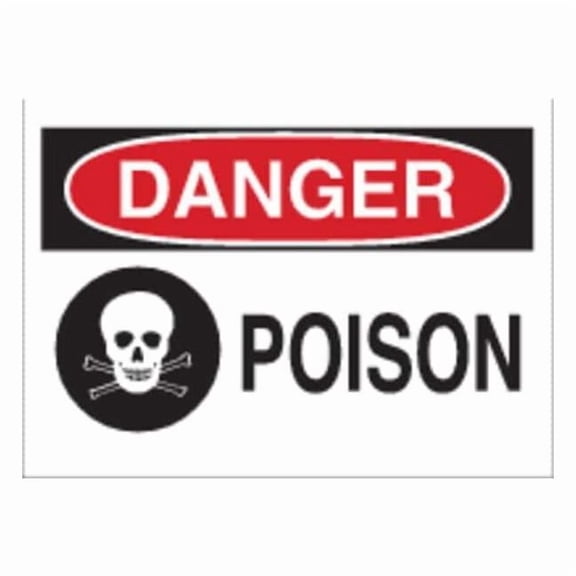 Brady Safety Sign Label,3-1/2 In. H,5 In. W, 84434 84434