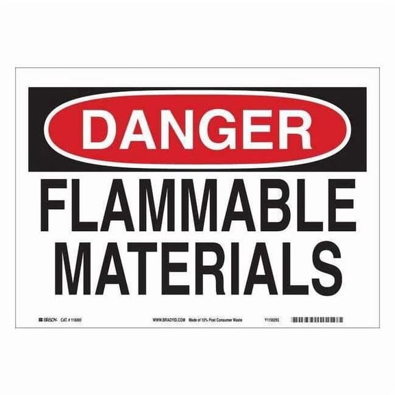 Brady Safety Sign Label,3-1/2 In. H,5 In. W, 87762 87762