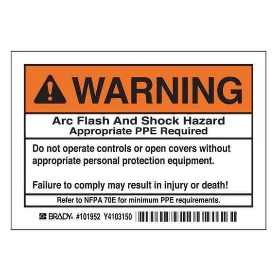 Brady Label,3 1/2 inx5 in,Polyester,PK5 101952