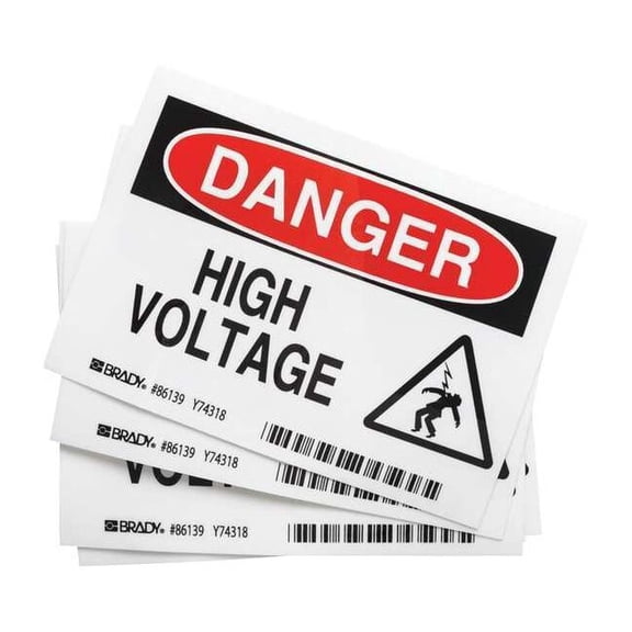 Brady Label,3 1/2 inx5 in,Polyester,PK5 86139