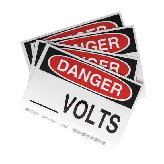 Brady Label,3 1/2 inx5 in,Polyester,PK5 86221