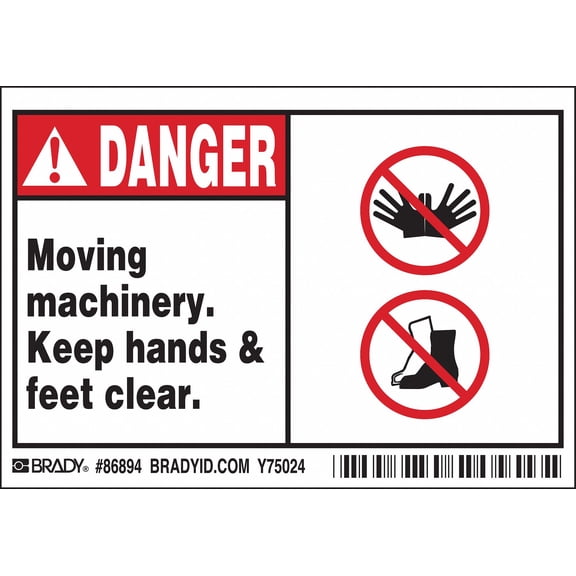 Brady Label,3 1/2 inx5 in,Polyester,PK5 86894