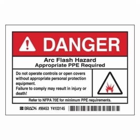 Arc Flash Protection Label,PK5, 99453 99453