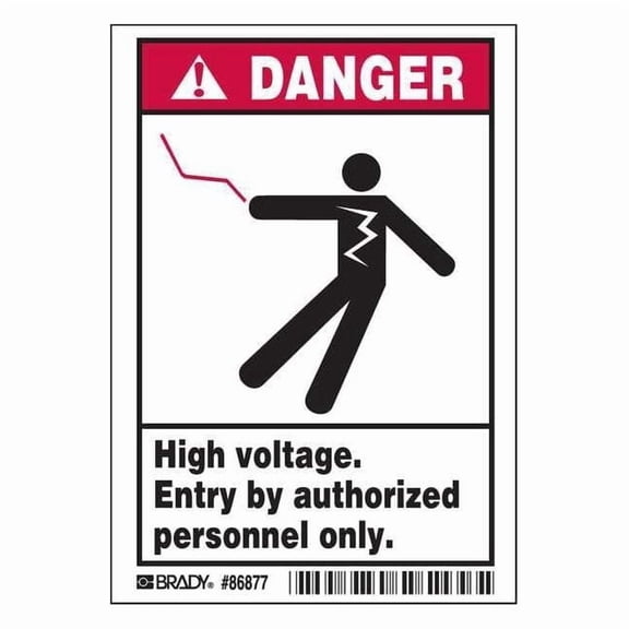Brady Label,5 inx3 1/2 in,Polyester,PK5 86877