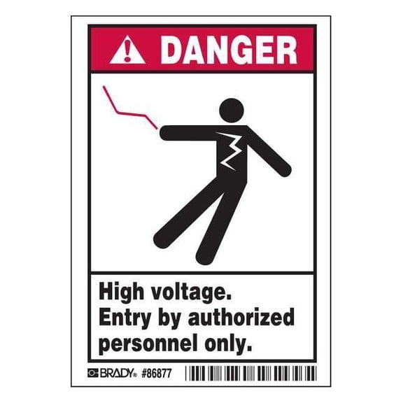 Brady Label,5 inx3 1/2 in,Polyester,PK5 86877