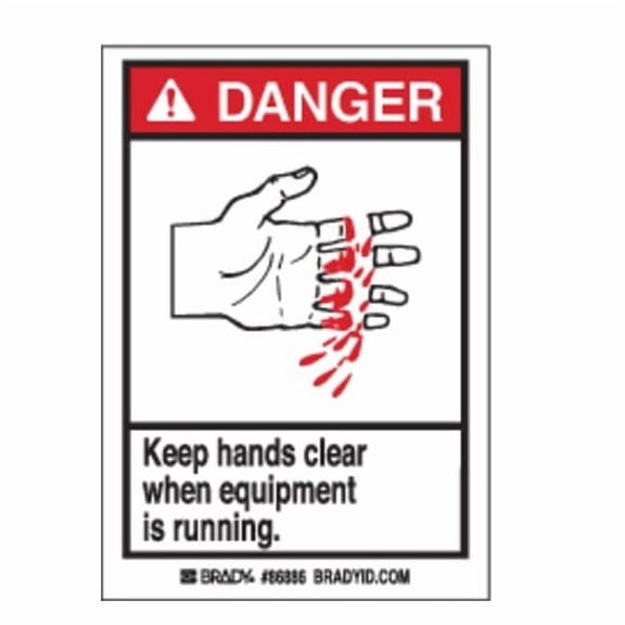 Brady Label,5 inx3 1/2 in,Polyester,PK5 86886